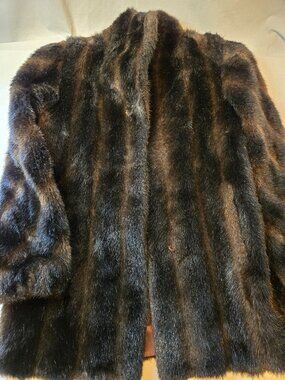 Faux Mink Car Length Coat